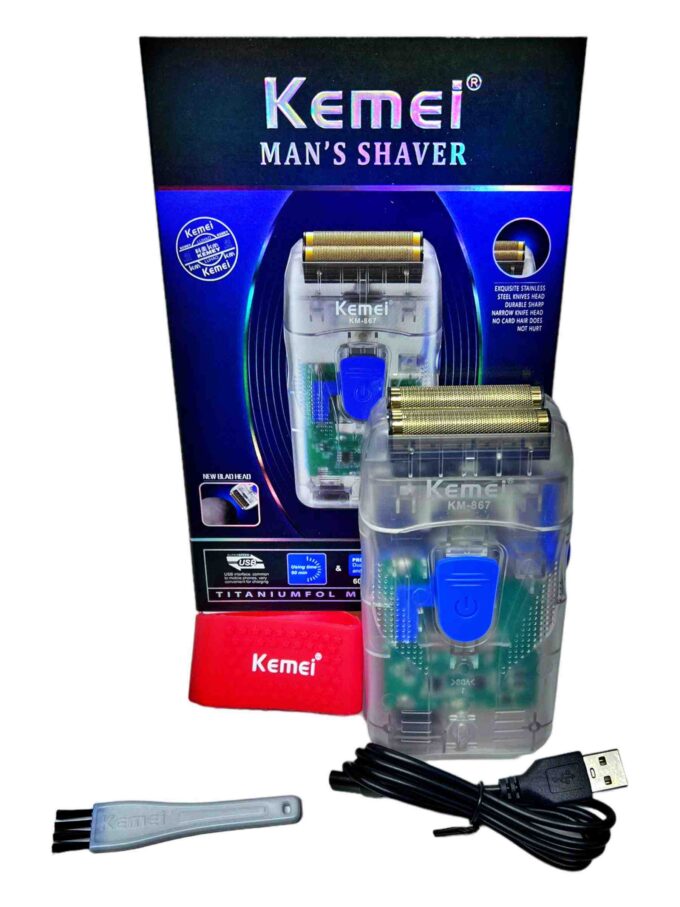 Maquina Shaver Kemei 867 Transparente