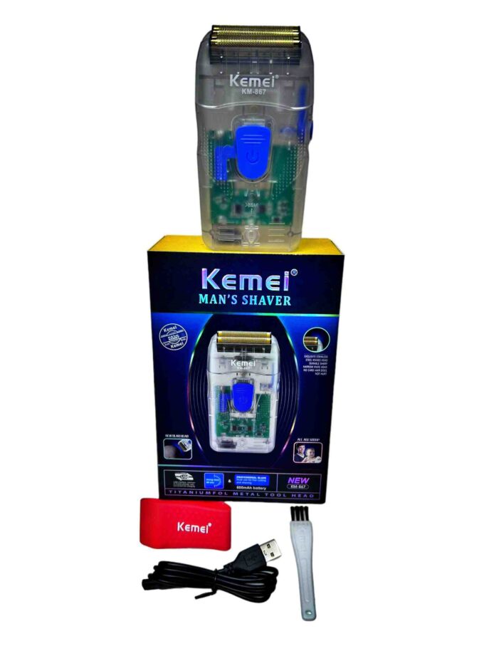 Maquina Shaver Kemei 867 Transparente